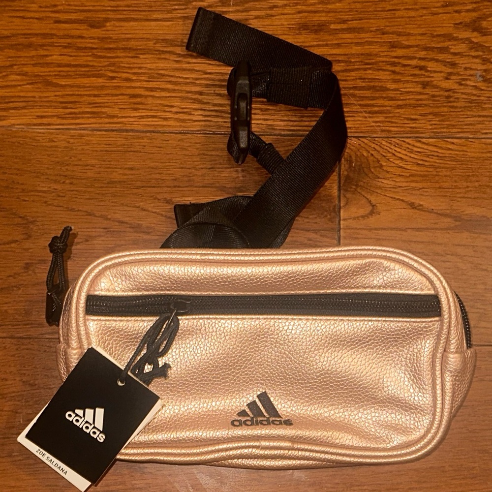NWT Adidas Metallic Pink Waist Bag
